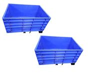 Nilkamal Multipurpose Jumbo Crates-6545315 CH (650x450x315mm)(Finish Color -Blue) pack of 2