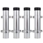 AMYSPORTS Steel Wall Rod Holder Fishing Stainless Mount Rod Holder Marine Side Boat Pole Holders Kayak Saltwater Freshwater 4Pcs