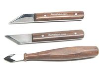 3pc Woodworking Woodcarving Carpenters Marking Striking Knives Angled