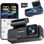 COOLCRAZY Dash Cam 4K Front, Built-