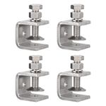 Awclub 4 Pack 304 Stainless Steel C Clamps with 20mm/0.79" Stable Wide Jaw Opening Tiger Clamp for Woodworking Welding Construction Household Mount