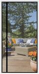 wohomzy Magnetic Screen Door Fits Door Size 30" x 82", Screen Size 32" x 83", Reversible Left Right Side Opening,Top Middle Anti-Tearing Mesh Net Curtain with Magnet,Black