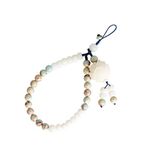 Hemobllo Phone Hand Wrist Lanyard Strap String Chinese Style Stone Bodhi Beads Chain Mobile Phone Pendants (Green White)