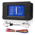 MICTUNING LCD Display DC Battery Monitor Meter 0-200V Voltmeter Ammeter for Cars RV Solar System