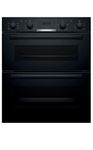 Bosch Home & Kitchen Appliances Bosch Serie 4 NBS533BB0B Built Under Double Oven - Black - A/B Rated