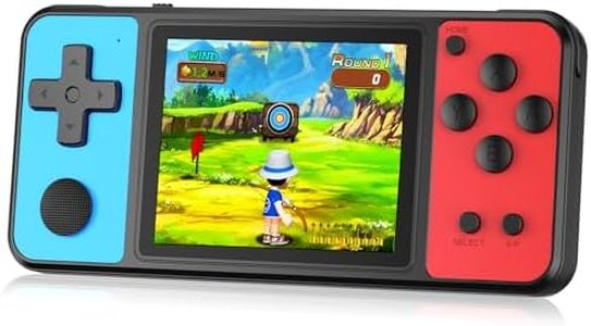 KAVOYI 32 Bit Handheld Games for Kids Built-in 139 Retro Video Games,3.0" IPS Screen Rechargeable Portable Arcade Gaming Player,Electronic Travel Toys for Boys Girls Birthday Blue-Red