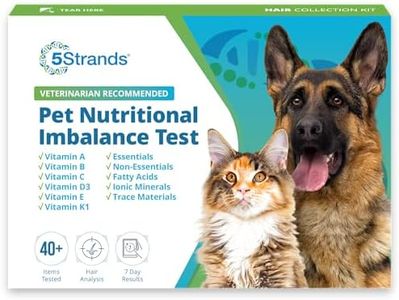 5Strands | Household Pet Nutritional Deficiency Test Kit | at Home Nutrition Kit for Dogs, Cats, More | Tests Over 40 Supplemental Deficiencies | Vitamin, Amino Acids, Minerals |Hair Analysis