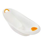 keeeper Disney Winnie The Pooh Ergonomic Baby Bath with Soft Handle, Plug and Anatomically Shaped Bath Seat, from 0 to 6 Months, Natalia, White