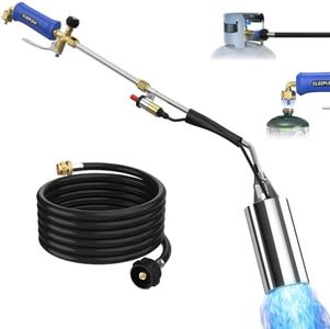 Propane Torch Weed Burner Heavy Duty, 340,000 BTU Propane Weed Burner with 12FT Hose, Weed Burner Torch with Self Igniting Turbo Trigger, 2 Extension Modes for Weeding