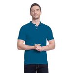 ZITY Men's Regular Fit Polo-T-Shirt-PEOCOCK-Blue-XL