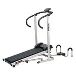 Life Line 3 In 1 Fitness Manual Treadmill with Twister and Pushup Bar for Weight Loss at Home (Silver, Black)