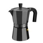 Monix Vitro Noir Aluminium Non-Stick 9 Cups Coffee Maker, Black, 30 x 30 x 30 cm