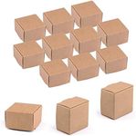 Sdootjewelry Small Gift Boxes 100 Pack, Kraft Gift Boxes Bulk 1.57’’ × 1.57’’ × 0.98’’, Ring Boxes Bulk, Small Cardboard Boxes for Jewelry Packaging, Brown