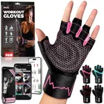 MhIL Workout Gloves for Women – Comfortable Gym Gloves for Women with Hand Protection and Enhanced Grip – Weight Lifting Gloves for Women with Wrist Wraps Support for Safety, Hygiene, and Style
