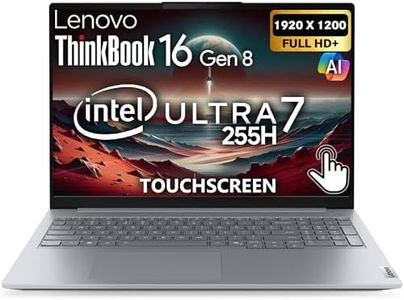 Lenovo ThinkBook 16 Gen 8 AI Business Laptop, 16” Touchscreen FHD+, Intel Ultra 7 255H, 32GB DDR5, 1TB NVMe, WiFi 6E + BT, HDMI, Fingerprint Reader, Backlit Keyboard, FHD Webcam, Win 11 Pro