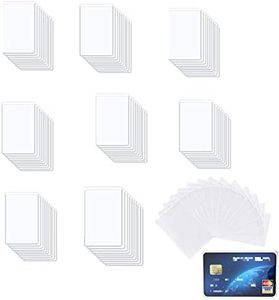 100 Pezzi Porta Carte di Credito Plastica,Plastica Porta Badge Carta di Credito Biglietto da Visita Verticale Protettore ID Glassato