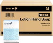 EZbrnd Eversoft General Purpose Lotion Hand Soap Refill, Bag-in-Box, 800ml (27 oz) x 12 pk, ESO-005T (9106-12)