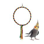 Bird Toys/Natural Colourful Cotton Rope Swing/Suitable for Small & Medium Birds/TAIYO PLUSS DISCOVERY