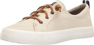 Sperry Women's Crest Vibe Sneaker, Oat Linen, 3 UK