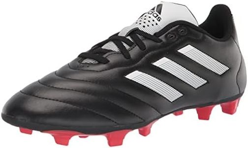 adidas Unisex Goletto VIII Firm Ground Soccer Shoe, Black/White/Red, 11.5 US Men