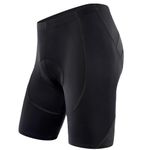 Sportneer Cycling Shorts Men's 4D Coolmax Padded Bike Bicycle Pants Tights, Breathable & Absorbent Black