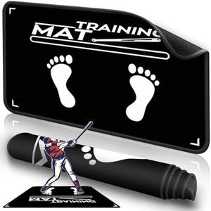 2F22E Baseball Hitting Mat,Outdoor Portable Batting Cage Mat,35.4 * 23.6 Inch Baseball and Softball Batter Stance Training Mat for improving The Batting Posture of Athletes of All Ages