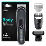 Braun Body Groomer Series 5 5370, Body Groomer for Men, Gentle Full-Body Manscaping