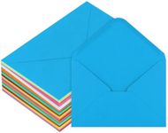 50 Pack 4 x 6 Envelopes A4 Multicolor Envelopes, V Flap Envelopes for Greeting Cards,RSVP Cards,Birthday,Wedding, Graduation, Baby Shower Invitations