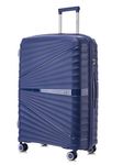 ATX Luggage 28" Large Suitcase Polypropylene Super Lightweight Durable Hard Shell Suitcase with 4 Dual Spinner Wheels and Built-in TSA Lock (Midnight Blue, 110 Liters)