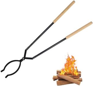 Heavy Duty Firewood Tongs – 42" Large Fireplace Tongs Log Grabber with Scissor Shape Serrated, Portable Expandable Fire Pit Tongs for Outdoor Fire Pit, Indoor Fireplaces, Campfires, Bonfires