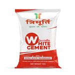 Trimurti Decorative Quality White Cement, Multi-Purpose Cement for Home Filling, Crafting, and Repairs - Universal Adhesive - 1 KG Packet