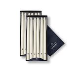 Colonial Candle Handipt Unscented Dripless Taper Candle, Premium Wax with Cotton Wick, 12 in, Ivory, Pack of 12