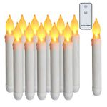 PASRLD Flameless Candles,Tea Lights,Taper Candle Lights with Remote Control for Themed Party, Church, Birthday Decorations, Fishing Line on The Ceiling (12PCS)