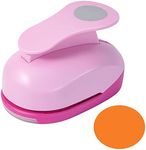 Katfort 3 Inch Circle Punch, Craft Hole Punch Shapes, Circle Punches for Paper Crafts, Cardstock, Brand Label, Gift Wrapping, Greeting Cards and Scrapbooks, Pink