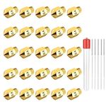 25 PCS 0.4MM MK8 3D Printer Brass Extruder Nozzles with 5 Cleaning Needles and Metal Storage Box for Creality Ender 3 Ender 3 pro Ender 5 CR-10 MK8 Makerbot Anet A8 Anet A6