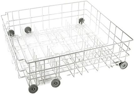 Whirlpool W10139223 FSP Dishwasher Lower Dishrack w/Wheels, Light Grey