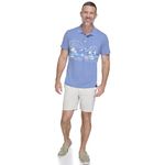 Margaritaville Men's Island Reserve Beach Scene Polo, Moonlght Blue, Medium