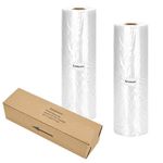 Immuson Food Storage Bags, 12 x 20 Plastic Produce Bag on a Roll, 2 Rolls Fruits, Vegetable, Bread, Food Storage Clear Bags, 350 Bags Per Roll, 700 Bags