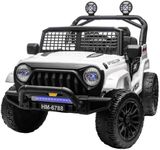 24V 2 Seater Ride On Car,Electric Car for Kids,Ride on Toys,Kids Cars with Parent Remote Control, 3 Speeds Adjustable, Bluetooth, Spring Suspension, AUX Port(White, 24V-2Seater)