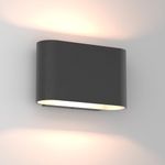 Aipsun Black LED Wall Sconces 1 Pack Indoor Modern Wall Lights Hardwired Up and Down Interior Wall Mount Light for Living Room Bedroom Hallway Warm White 3000K(with G9 Bulbs)