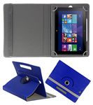 Acm Rotating 360 Leather Flip Case Compatible with Nokia Lumia 2520 Tablet Cover Stand Dark Blue