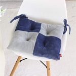 Chickwin Cushion Chair, Premium Padded Chair Cushions Quilted Seat Pads Sofa for Indoor and Outdoor Use Pressure Relief Cushion Great As Office Thicker (40x40cm,grey blue)