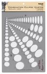 Pickett Combination Ellipse Master Template, 15 Degree, 30 Degree, 45 Degree and 60 Degree Projections, Gray (1269I)