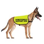 Emotional Support Dog Jacket Vest ESA Service Dogs Walking Slogan Warning Vest (Emotional Medium)