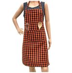 PIXEL HOME Cotton Apron 100% Cotton with Front Center Pocket By PIXEL HOME © (Orange Apron)