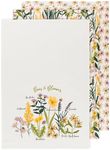 Now Designs Bees & Blooms Bakers Floursack Cotton Dishtowels, Set of 3