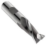 Niagara Cutter N50162 Cobalt Steel Square Nose End Mill, Inch, Weldon Shank, Uncoated (Bright) Finish, Finishing Cut, 35 Degree Helix, 2 Flutes, 3" Overall Length, 0.500" Cutting Diameter, 0.500" Shank Diameter