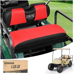 10L0L Universal Golf Cart Rear Seat Cover Set Fit for EZGO Club Car Yamaha, Warm Bench Seat Covers for Cold Winter Weather, Breathable Washable Polyester Mesh Cloth - Only for Rear Seat