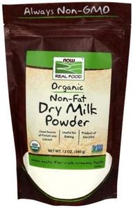 Now Foods Non-Fat Dry Milk Organic, 12 oz (Pack of 3)