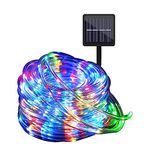 Solar String Lights Outdoor Waterproof, 22M/72Ft 200 LED Solar Rope Lights, Solar Fairy Patio Waterproof Tube Lights with 8 Modes for Lawn, Garden, Yard, Party, Christmas Tree (Colors Light)